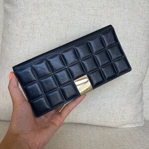 Chanel Black Chocolate Bar Bifold Wallet